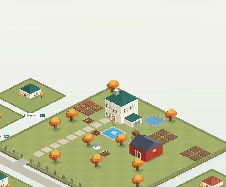 Level 6: More land. A pond, a coop, an orchard.